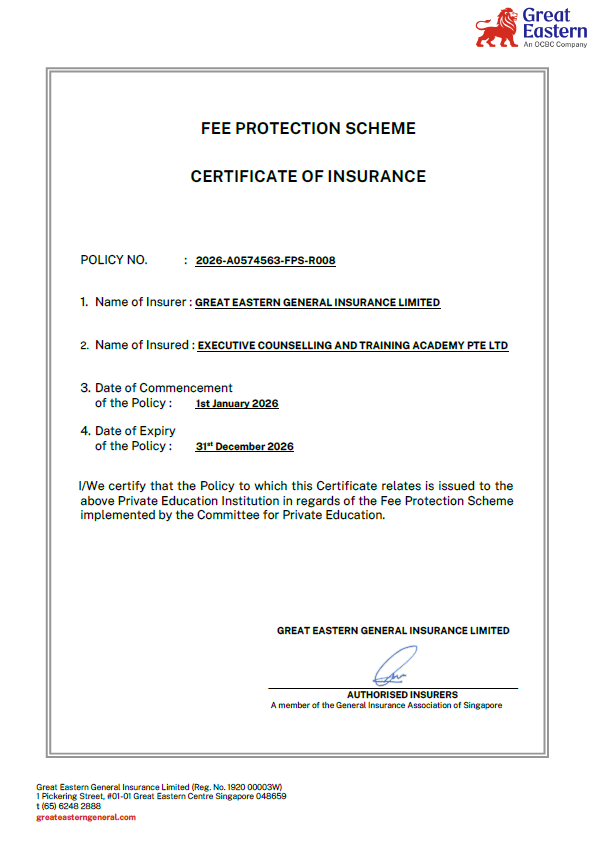 Course Fee Insurance Certificate